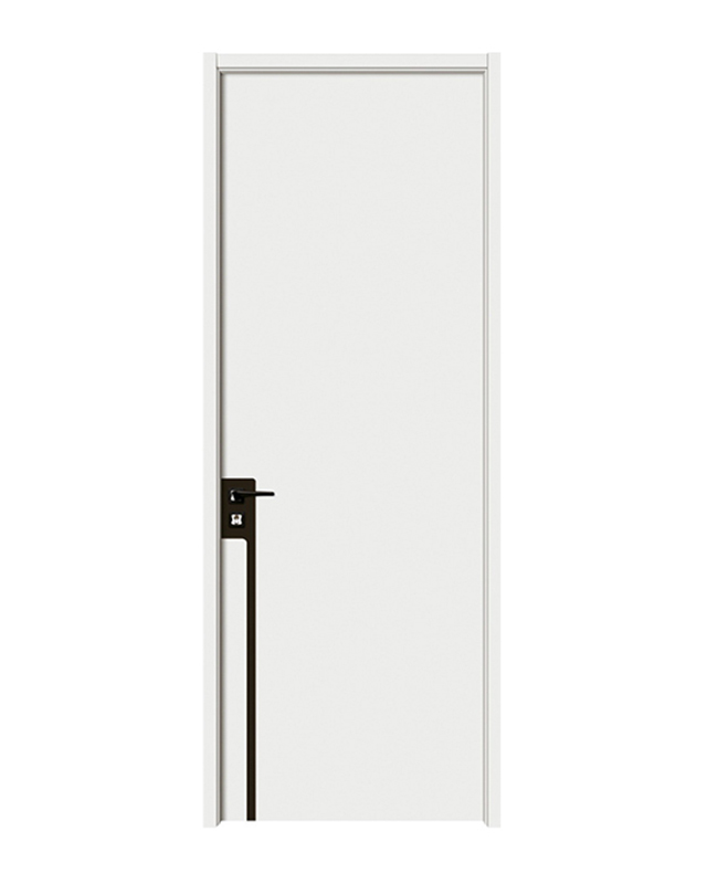 KQ-2166 Bentuk murni pintu kayu hibrida monokrom