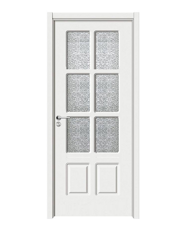Bentuk murni putih pintu interior PVC seimbang