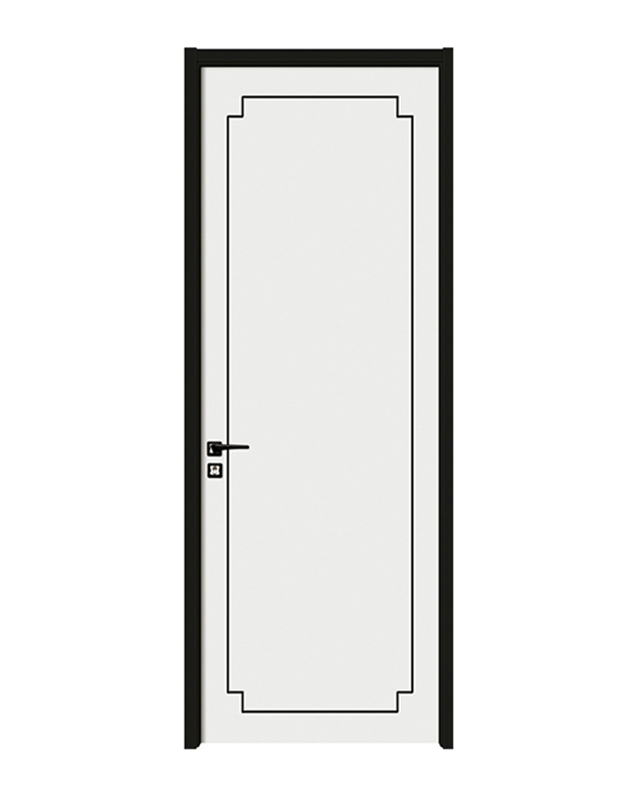 KQ -2139 Arsitektur Pintu Kayu Berujik Putih - Edisi Aksen Linier