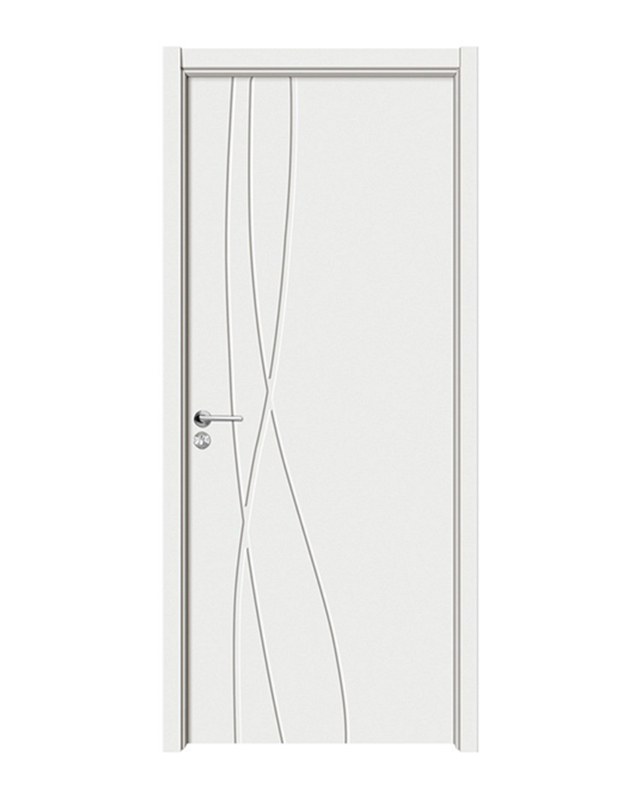 Pintu interior PVC kontur putih ramping