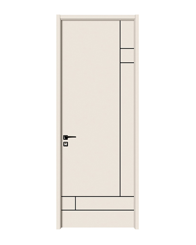 KQ-2135 Pintu kayu yang dipernis garis murni